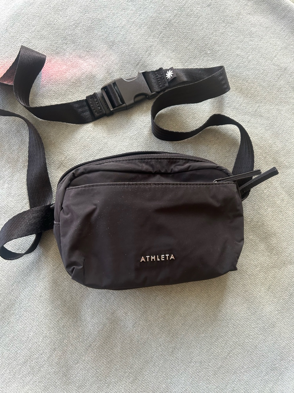 Athleta Black Compact Sling Belt Bag